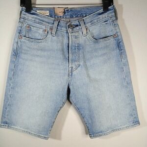 NWT Big E Levi's 501 Mens 28 Jean Shorts Button Fly‎ Denim Blue Distressed SA11